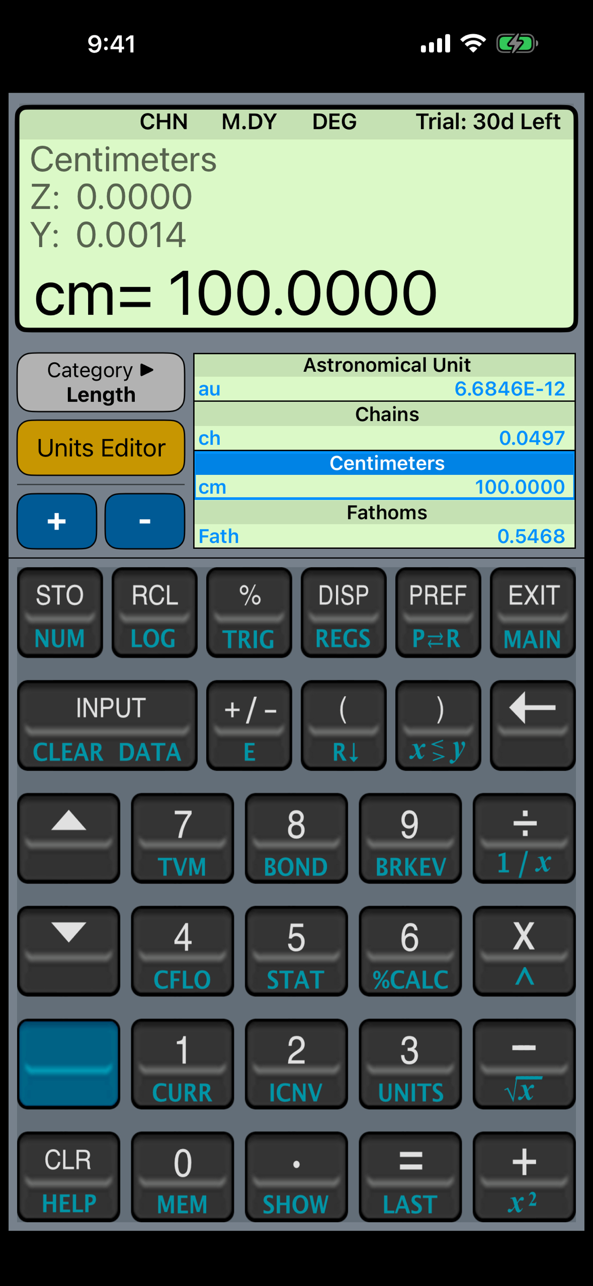 Units conversion