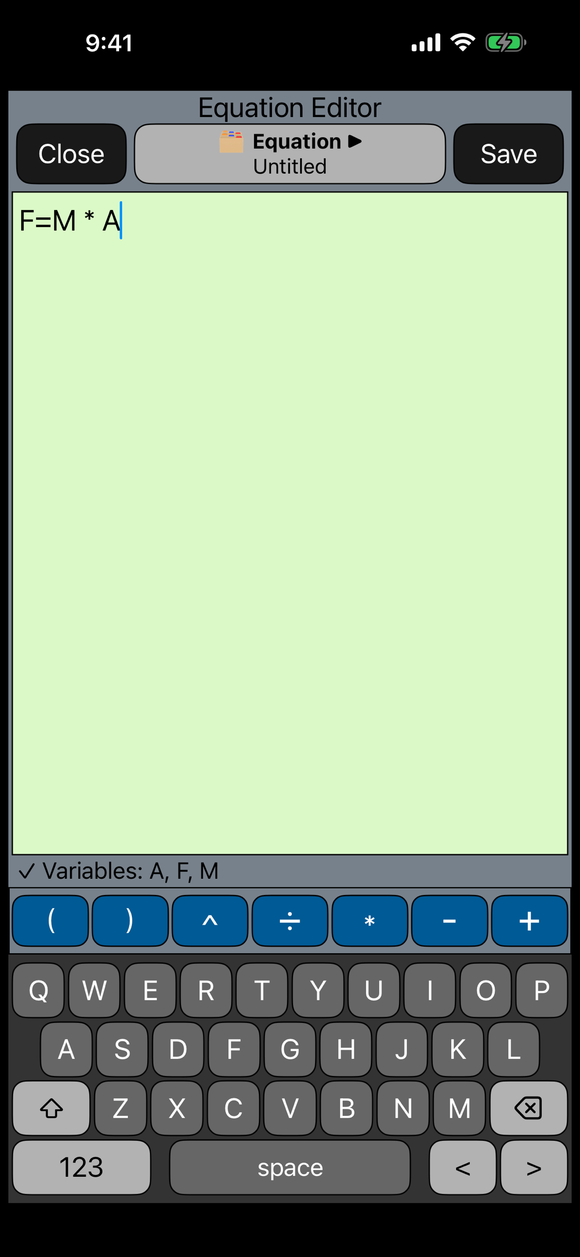 Equation editor